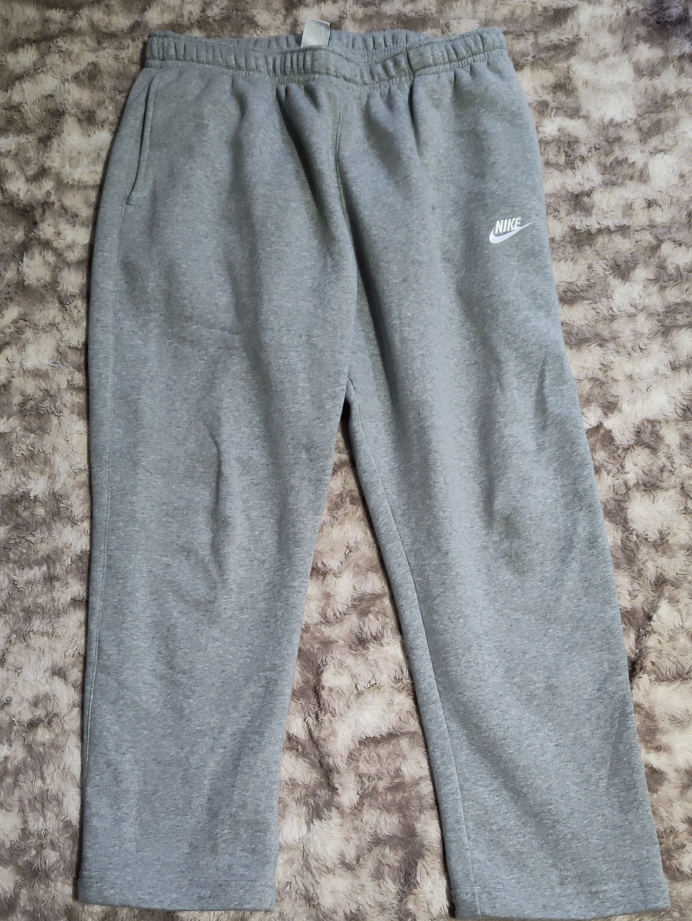 Nike Mens' Gray Fleece Jogger Pants